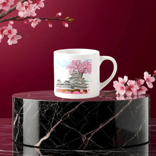 Chinese Palace with Sakura Trees – Elegant Orienta Espresso Cup