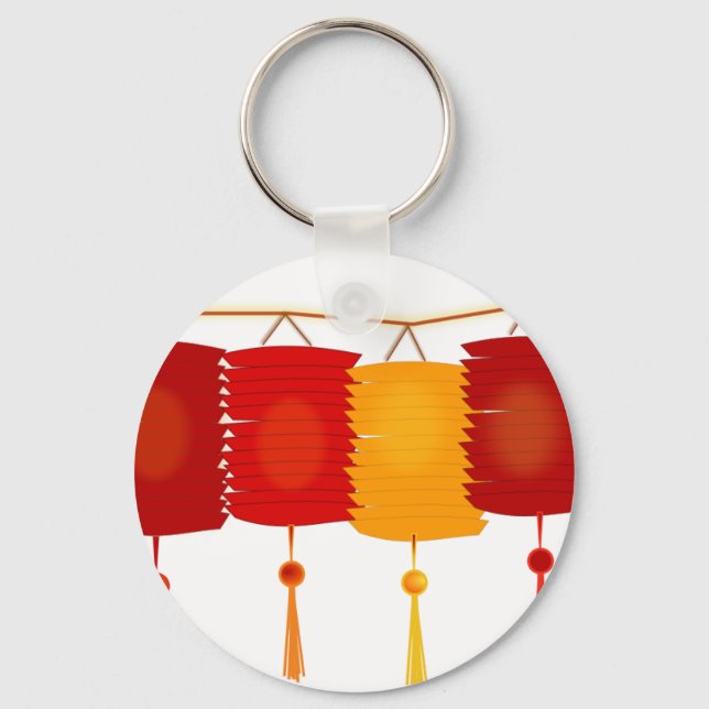 Chinese Paper Lanterns Key Ring (Front)
