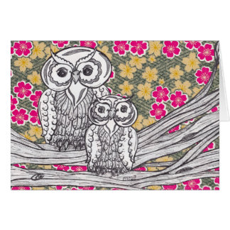 Chinese Paper Owls 12 Card