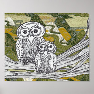 Chinese Paper Owls 8 Poster