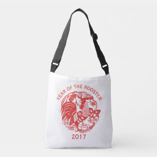 Chinese papercut Rooster Year 2017 Tote Bag