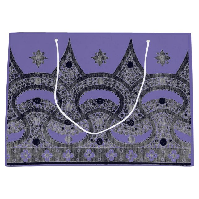 CHINESE PATTERN IN PURPLE GIFT BAG (Front)