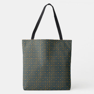 Chinese Pattern, Pointed Orange Cubical Cubics Tote Bag