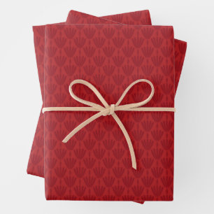 Chinese Pattern Red  Wrapping Paper Sheet