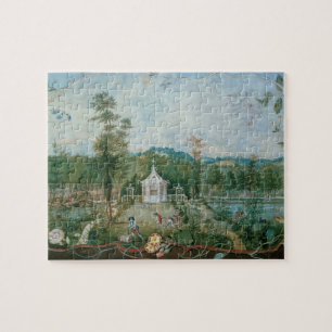 Chinese Pavilion in an English Garden, 18th centur Jigsaw Puzzle