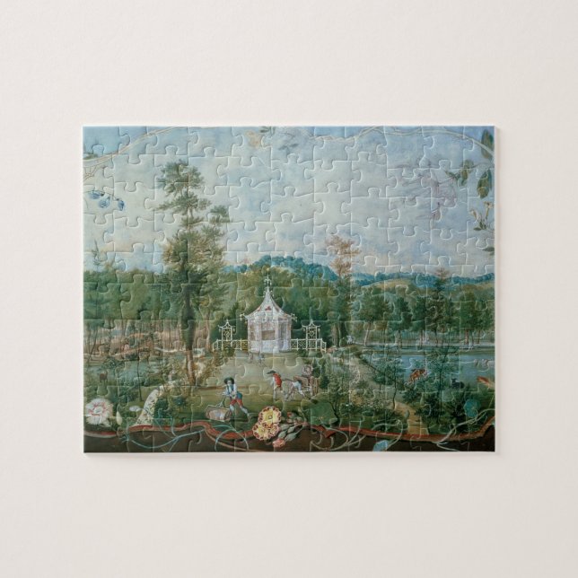 Chinese Pavilion in an English Garden, 18th centur Jigsaw Puzzle (Horizontal)