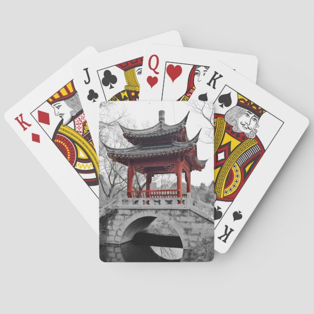 Chinese Pavilion Playing Cards (Back)