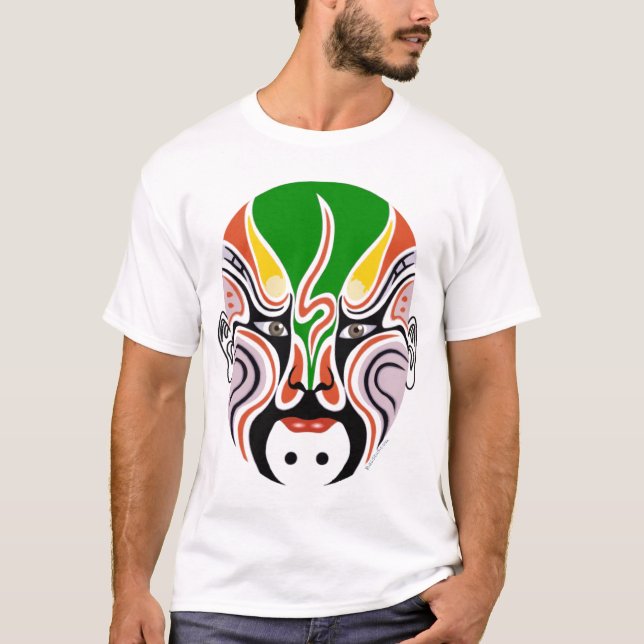 Chinese Peking Opera Mask - Pop Art T-shirt (Front)