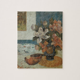 Chinese Peonies and Mandolin by Paul Gauguin Jigsaw Puzzle