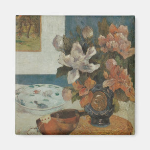 Chinese Peonies and Mandolin by Paul Gauguin Magnet
