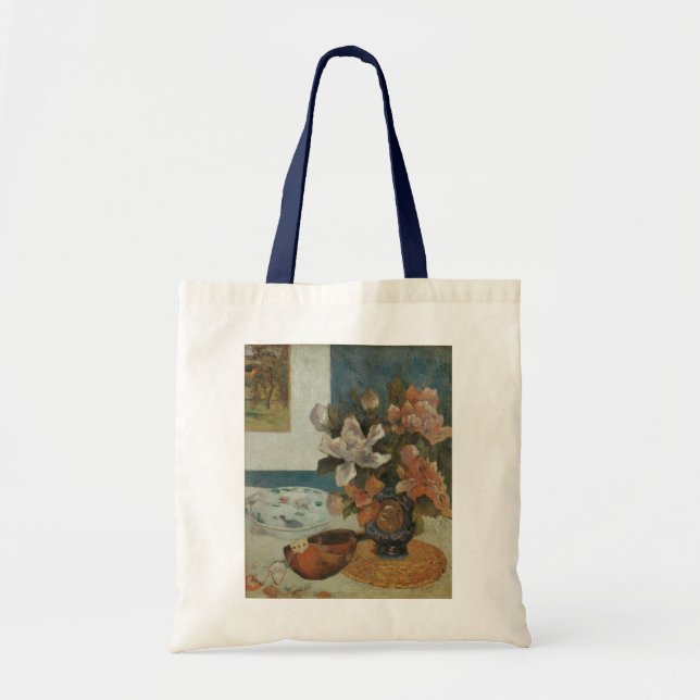 Chinese Peonies and Mandolin by Paul Gauguin Tote Bag (Front)