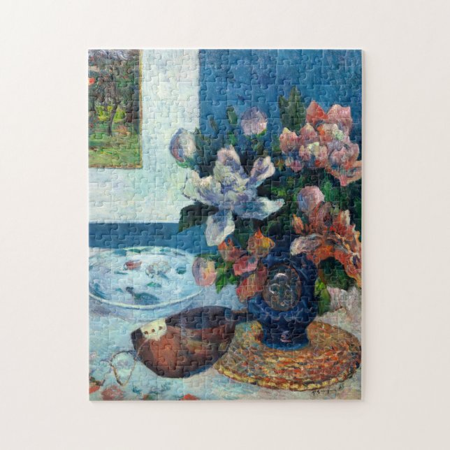 Chinese Peonies and Mandolin | Paul Gauguin Jigsaw Puzzle (Vertical)