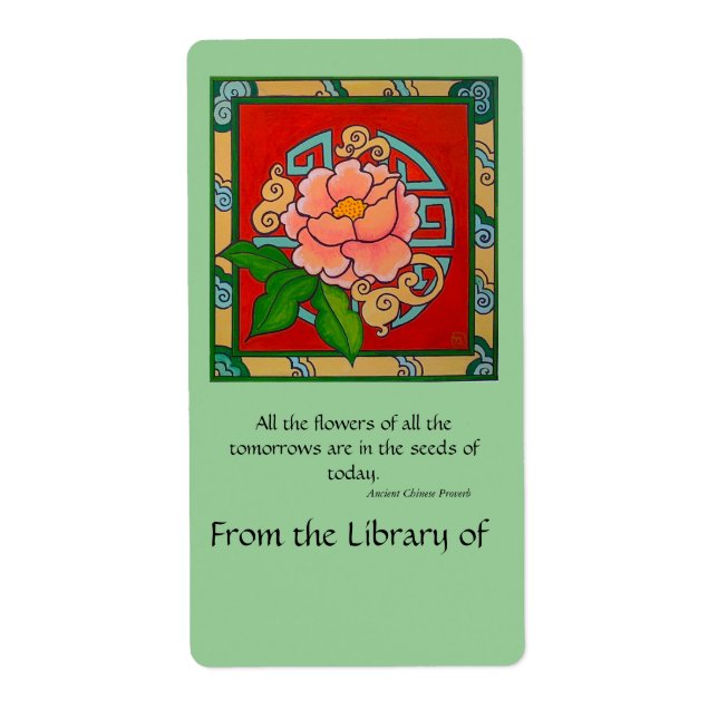 Chinese Peony Book Plate (Front)