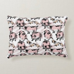 Chinese Pig Year 2019 Original drawing Accent P Decorative Cushion