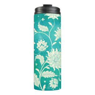 Chinese Porcelain Floral Watercolor Thermal Tumbler