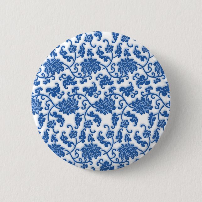 Chinese Porcelain Pattern 6 Cm Round Badge (Front)