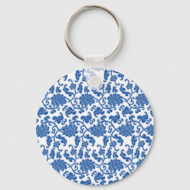 Chinese Porcelain Pattern Key Ring (Front)