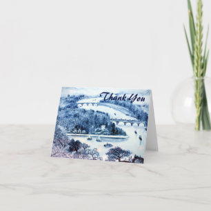 chinese porcelain picture thank you note card