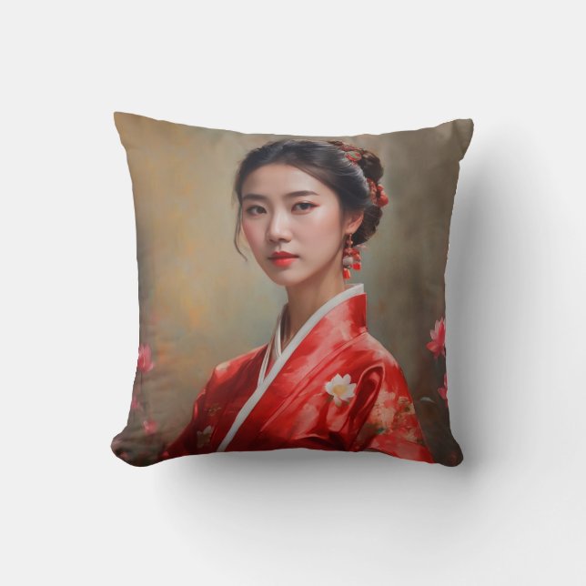 Chinese Princess Portrait Cushion (Front)