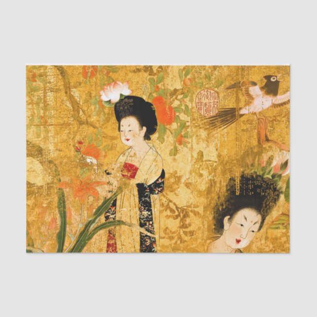 Chinese princesses 10lb Tissue Paper, White Tissue Paper (Front)