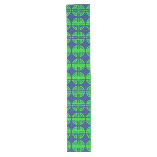 Chinese prosperity symbol green long table runner