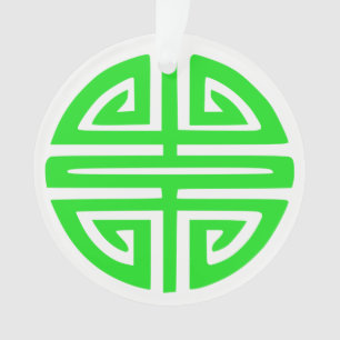 Chinese prosperity symbol green ornament