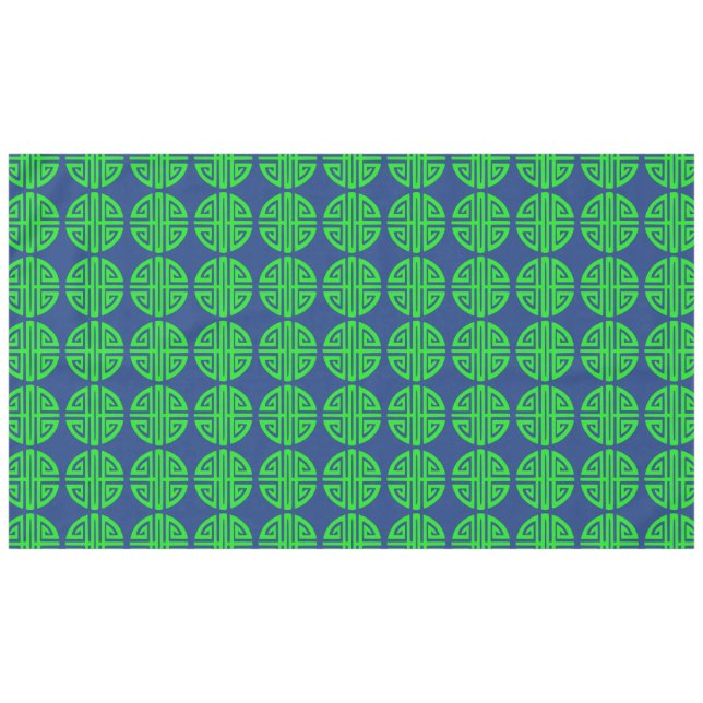 Chinese prosperity symbol green tablecloth (Front (Horizontal))