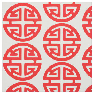 Chinese prosperity symbol red fabric