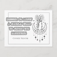 Chinese Proverb Colouring Postcard