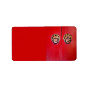 Chinese Red Door Wedding Address/Shipping Labels