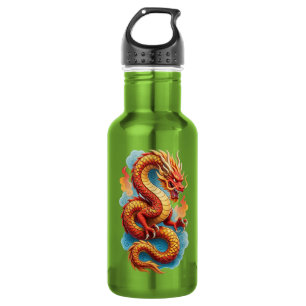 Chinese Red Dragon Fiery Illustration-67561 532 Ml Water Bottle