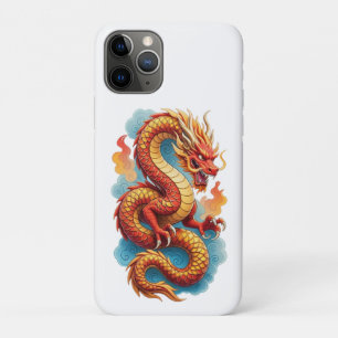 Chinese Red Dragon Fiery Illustration-67561 iPhone 11 Pro Case