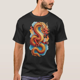 Chinese Red Dragon Fiery Illustration-67561 T-Shirt