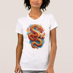 Chinese Red Dragon Fiery Illustration-67561 T-Shirt
