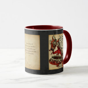 Chinese Red Dragon Personalised Mugs