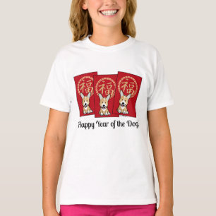 Chinese Red Envelope Lucky Corgi Year of the Dog T-Shirt