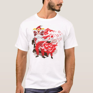 Chinese Red Lion Dancer T-Shirt