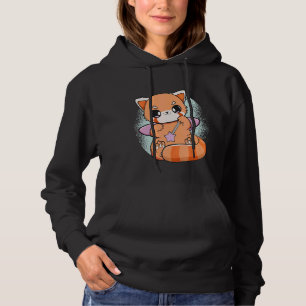 Chinese Red Panda With Toy Magic Wand Cute Chibi Hoodie