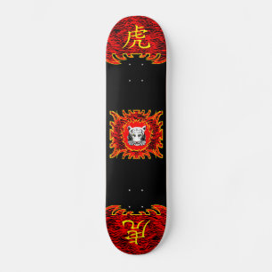 Chinese Red Tiger Skateboard