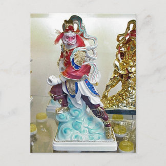 Chinese religious statue postcard