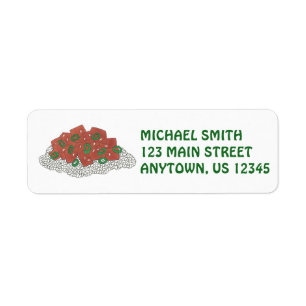 Chinese Restaurant General Tso's Chicken Address Return Address Label