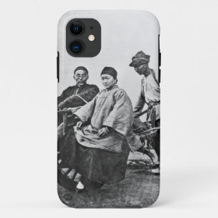 Chinese rickshaw, c.1870 (b/w photo) iPhone 11 case