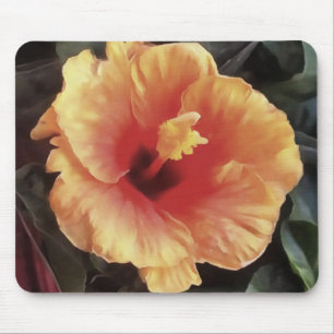 Chinese Rose Flower Artistic Floral Bloom Mouse Pad