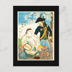 Chinese & Russian Friends Hiroshige Fine Art Postcard