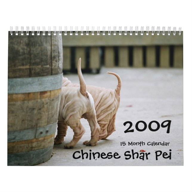 Chinese Shar Pei 15 Month Calendar (Cover)