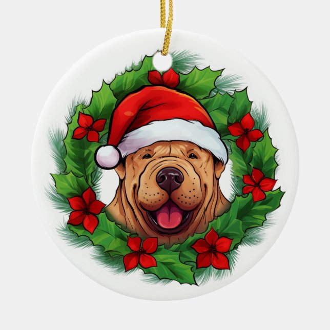 Chinese Shar-Pei Ceramic Ornament (Front)