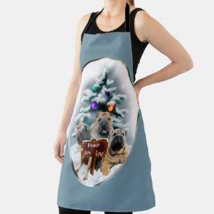 Chinese Shar-Pei Christmas Apron
