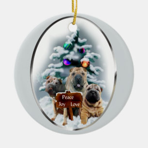 Chinese Shar-Pei Christmas Gifts Ornament