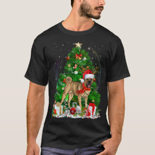 Chinese Shar pei Christmas Tree Light Pajama Dog X T-Shirt