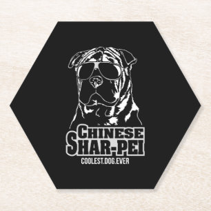 Chinese Shar-Pei coolest dog ever dog mum Paper Coaster
